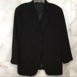 Giorgio Armani black blazer suit.